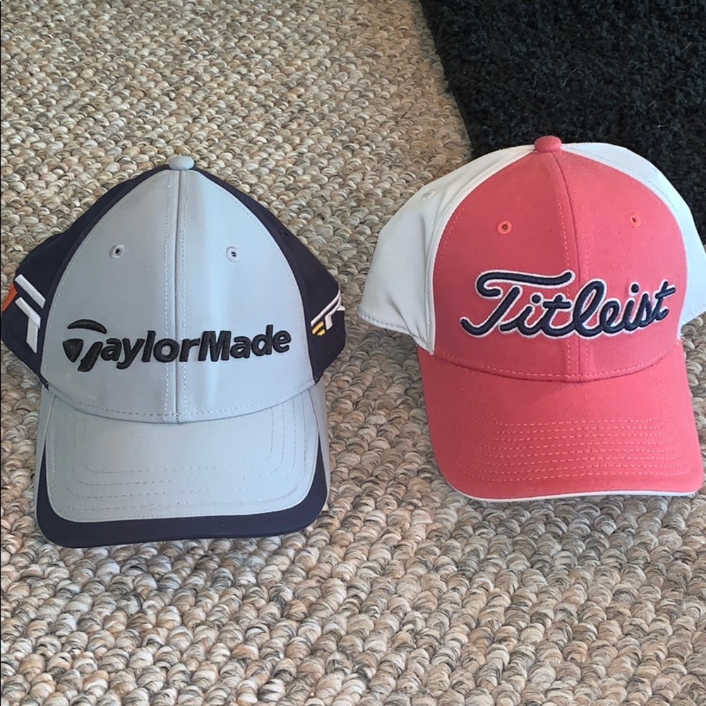 Taylor made and Titleist golf hats!